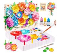 Kiditos Magic Flower Making Kit for Girls - DIY Blooming Flower Craft Kit with Color Drop Science Experiment Creative Art & STEM Toy for Ages 6+