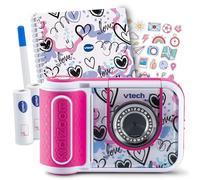 KidiZoom Print Cam Scrapbook Bundle Pink - Creative Camera that Can Print Pictures Directly - Includes Scrapbook, Stickers, Pen and Printer Paper