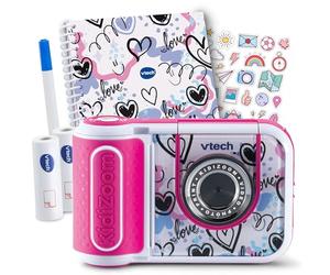 KidiZoom Print Cam Scrapbook Bundle Pink - Creative Camera that Can Print Pictures Directly - Includes Scrapbook, Stickers, Pen and Printer Paper