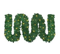 Kidken 5M/16.4FT Christmas Garland with Lights, Door Christmas Garland Artificial Christmas Garlands for Fireplaces Stairs Xmas Tree Garden Yard DIY Decoration