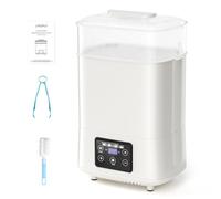 Kidken Baby Bottle Steriliser and Dryer, Large Size Hold 8 Bottles and Pacifiers, 4-in-1 Electric Steam Steriliser for Baby Bottles,Breast Pump Parts,Teething Toys,Milk & Food Warmer