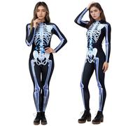 Kidken Butterfly Skeleton Jumpsuit,Halloween cosplay costumes With butterfly wings and brightly coloured patterns,Halloween Outfits For Women Cosplay Adult Fancy Dress Party (Butterfly Skeleton, XL)