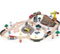Kidkraft Bucket Top Construction Wooden Train Set With Storage Box For Kids