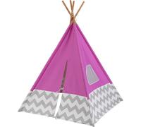 KidKraft Deluxe Play Teepee Tent with Pink Grey and White Chevrons