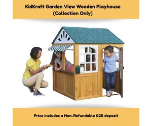 KidKraft Garden View Wooden Playhouse (Collection Only)
