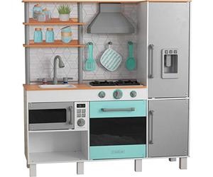 KidKraft Gourmet Chef Play Play Kitchen for Kids, Wooden Toy Kitchen with Kitchen Accessories, Kids' Kitchen set with Working Ice Maker, Toddler Toys, Kids' Toys, 53421