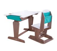 KidKraft Grow Together Pocket Adjustable Desk & Chair - Grey Ash Colour