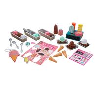 KidKraft Ice Cream Shop Playset with Ice Cream Scoops, Brownies and Magnets, Ice Cream Toys for Kids, Accessory for Kids' Kitchen, Play Kitchen Accessories, Kids' Toys, 53539