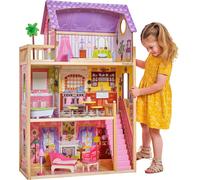 KidKraft Kayla Wooden Dolls House with Furniture and Accessories Included, 3 St