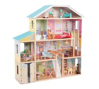 KidKraft Majestic Mansion Dollhouse, Wood | Childrens Dolls House Large XXL, 4 floors, 34 accessories, furniture and lift included | Role play | Total dimensions: 132 x 35 x 135 cm
