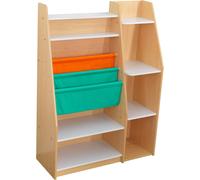 KidKraft Pocket Storage Bookshelf in Natural and White Colour
