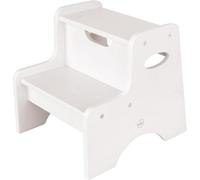 KidKraft Two Step Wooden Step Stool in White For Kids