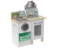 KidKraft Wooden Whisk & Wash Play Kitchen & Laundry
