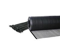 KidKusion Heavy Duty Deck Guard, Black - 30' L x 3' H | Made in USA; Indoor/Outdoor Balcony and Stairway Deck Rail Safety Net; Child Safety; Pet Safety; Toy Safety