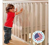KidKusion Indoor/Outdoor Banister Guard, Clear, 10'