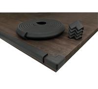 Kidkusion Table Cushion, 16 Feet Edge + 4 Corners, Black