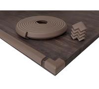 Kidkusion Table Cushion, 16 Feet Edge + 4 Corners, Brown