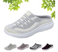 Kidlupe 2026 New Women’S Closed-Toe Slide Slippers, Orthopedic Sneaker | Non-Slip Outsole, Cushioned Support, Fashionable Mesh Breathable Soft Soled Open Heeled Sports Commuting Casual Shoes