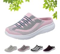Kidlupe 2026 New Women’S Closed-Toe Slide Slippers, Orthopedic Sneaker | Non-Slip Outsole, Cushioned Support, Fashionable Mesh Breathable Soft Soled Open Heeled Sports Commuting Casual Shoes