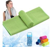 Kidlupe Ice Towel, Gym Towel, Cooling Towels, Ice Cool Microfibre Towel For Neck, Soft Breathable For Gym, Yoga, Golf, Running, Camping & Hot Weathe (Green,1pc)