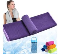 Kidlupe Ice Towel, Gym Towel, Cooling Towels, Ice Cool Microfibre Towel For Neck, Soft Breathable For Gym, Yoga, Golf, Running, Camping & Hot Weathe (Purple,1pc)