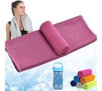 Kidlupe Ice Towel, Gym Towel, Cooling Towels, Ice Cool Microfibre Towel For Neck, Soft Breathable For Gym, Yoga, Golf, Running, Camping & Hot Weathe (Red,1pc)