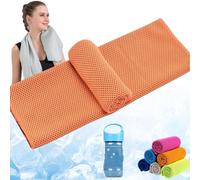 Kidlupe Ice Towel, Gym Towel, Cooling Towels, Ice Cool Microfibre Towel For Neck, Soft Breathable For Gym, Yoga, Golf, Running, Camping & Hot Weathe (Orange,1pc)