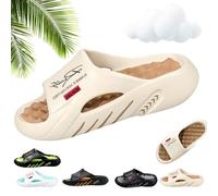 Kidlupe Non-Slip Thick Sole Cloud Slides For Men, Non-Slip Massage Slippers, Orthopedic Slippers For Women Men, Ultra-Soft, Easy Slip-On Design, And Built For All-Day Ease(Beige,8-9)