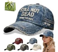 Kidlupe Still Not Dead Baseball Cap - Hard to Kill Vintage Dad Hat, Vintage Dad Hat Break Distressed for Men Women(Blue)