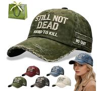 Kidlupe Still Not Dead Baseball Cap - Hard to Kill Vintage Dad Hat, Vintage Dad Hat Break Distressed for Men Women(Green)