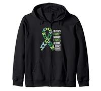 Kidney Awareness Butterfly Ribbon Family Fighting Unity Zip Hoodie