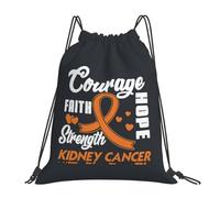 Kidney Cancer Warrior Unisex Swimming Bag Lightweight Drawstring Bag Adjustable String Backpack For Swim Travel Picnic