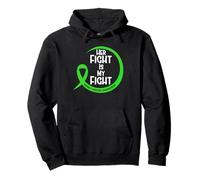 Kidney Disease Awareness Green Ribbon Her Fight Is My Fight Pullover Hoodie
