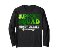 Kidney Disease Awareness Support Squad Kidney Disease Groovy Long Sleeve T-Shirt