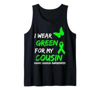 Kidney Disease I Wear Green for My Cousin Ribbon Tank Top