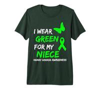 Kidney Disease I Wear Green for My Niece Ribbon Premium T-Shirt