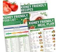 Kidney Friendly Food List Chart - Kidney Dis-ease Diet Meal Plan | Low Sodium Potassium Phosphorus Meal Plan Brochure Includes Recipes Support, Renal Friendly Planner Nutrition Tips For CKD Patients