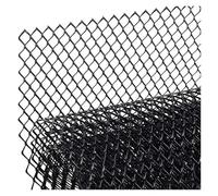 Kidney Grill Aluminium Racing Car Insert Bumper Grille Grill Mesh Net Vent Black Silver Tuning Universal Protector Home Garden DIY 100x33cm Front Grille(BK Hexagon 6x12MM)