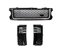 Kidney Grill For Land For Rover For Rang For Rover For Vogue 2010 2011 2012 Front Bumper Mesh Grill Fenders Autobiography Style Accessories Front Grille(Black silver 3QTY)