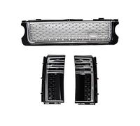 Kidney Grill For Land For Rover For Rang For Rover For Vogue 2010 2011 2012 Front Bumper Mesh Grill Fenders Autobiography Style Accessories Front Grille(Silver black 3QTY)