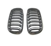 Kidney Grille 1Pair For X5 F15 For X6 F16 2014 2015 2016 Car Front Grille Dual Slats Gloss Black Finish Front Bumper Grille(5 15)