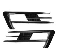 Kidney Grille Double Slats 1Pair Car Front Fog Light Grille Grill For VW For Golf 7 MK7 For GTI 2014 2015 2016 2017 Lamp Lower Bumper Double Bar Grill(Glossy Black)