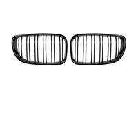Kidney Grille For BMW 1 Series E81 E87 07-11 Black And Glossy M-Color Double Grille Replacement Racing Front Bumper Grilles Bumper(Double Line-Black)