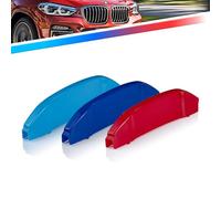 Kidney Grille Insert Clips 3pcs - Car Front Grill Mesh M-Sport Covers, Grille Insert Trims Strips, ABS Snap-on Front Grill Trim for B-M-W G02 X4 2018-2021 (7 Slats)