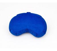 KIDNEY SHAPED SLOPING BRITISH MADE MEDITATION ZAFU,SLOPE 7" BACK,4.5" FRONT,ORGANIC BUCKWHEAT FILLED, (Blue Corduroy)