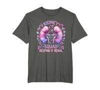 Kidney Squad Keeping It Renal Dialysis Technician Tech Nurse T-Shirt, Men's Big and Tall, Asphalt Grey, 2X Tall