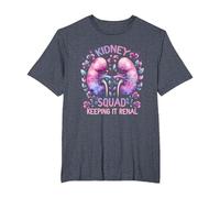 Kidney Squad Keeping It Renal Dialysis Technician Tech Nurse T-Shirt, Men's Big and Tall, Heather Blue, 5X Tall