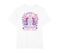 Kidney Squad Keeping It Renal Dialysis Technician Tech Nurse T-Shirt, Men's Big and Tall, White, 4X Tall
