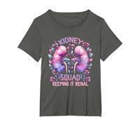 Kidney Squad Keeping It Renal Dialysis Technician Tech Nurse T-Shirt, Women's Plus, Asphalt Grey, 5X