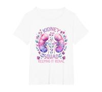 Kidney Squad Keeping It Renal Dialysis Technician Tech Nurse T-Shirt, Women's Plus, White, 1X